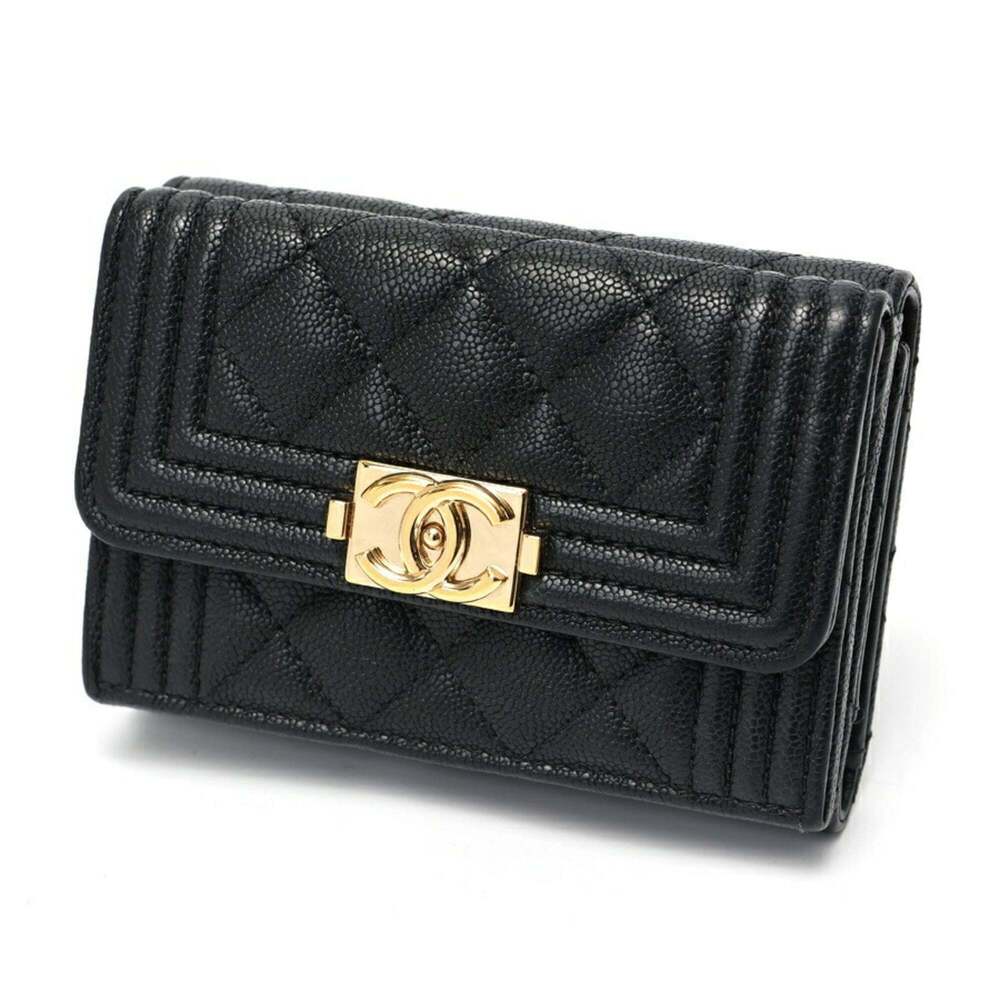 CHANEL Black Caviar Leather Wallet - Picture 1 of 10
